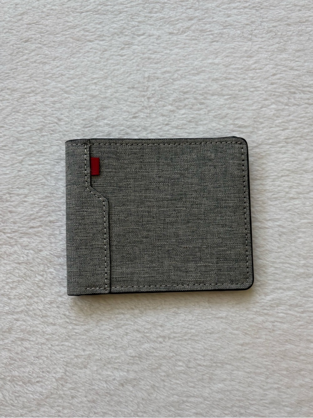 Gray Men’s Bifold Wallet - Minimal Fabric Design